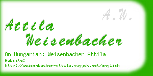 attila weisenbacher business card